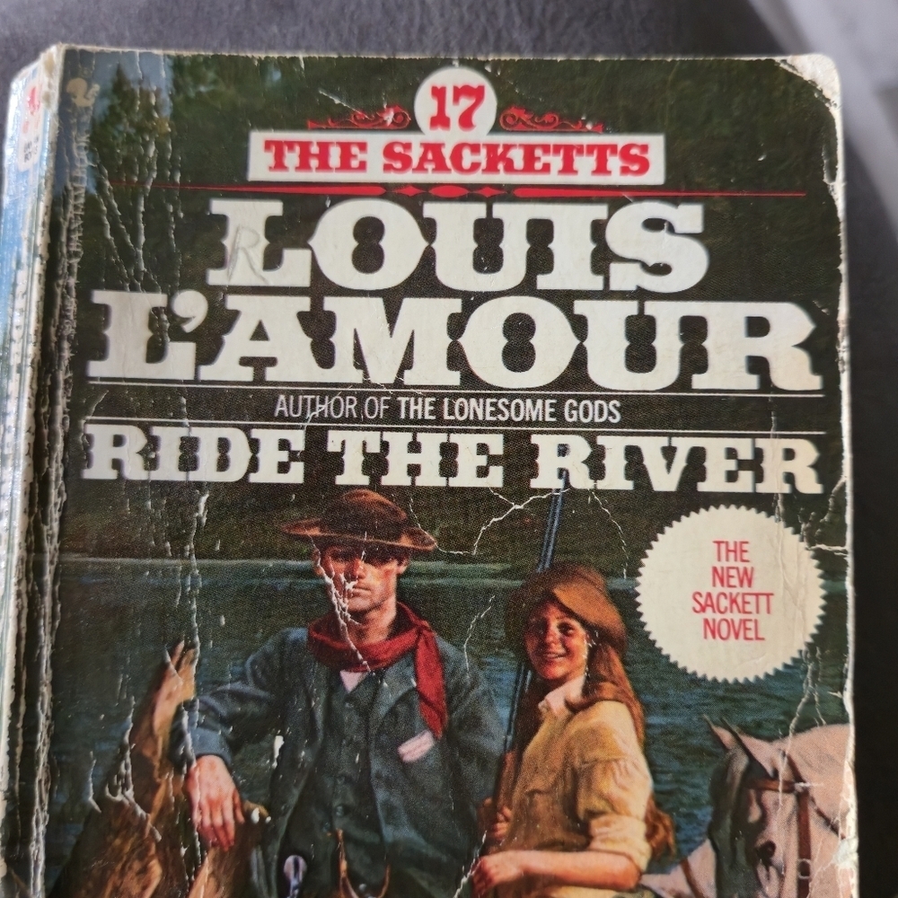 Louis L’Amour Ride The River 1983 Vintage Paperback The Sacketts #17 - Picture 9 of 10